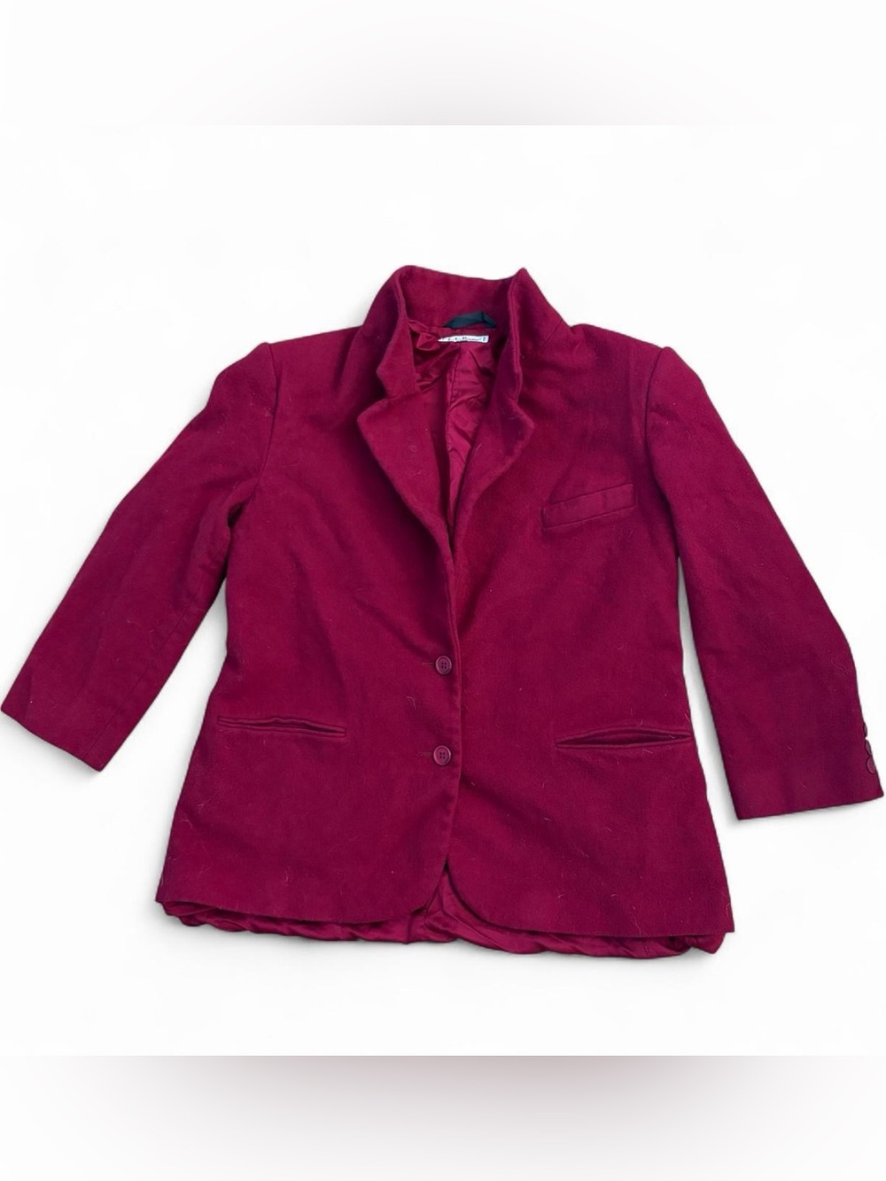 Vintage L.L.Bean burgundy wool & cashmere blazer Sz 12P